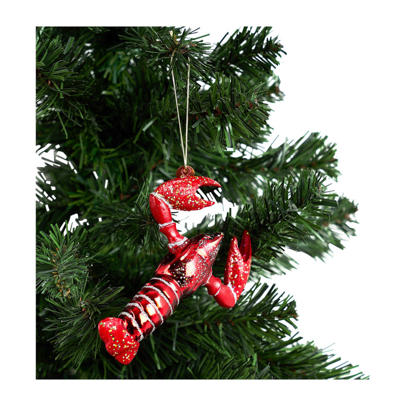Kersthanger kreeft - 13 cm