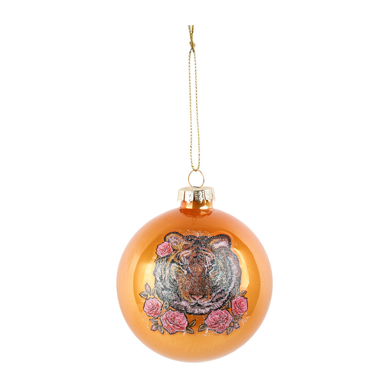 Kerstbal goud - 8 cm - glas