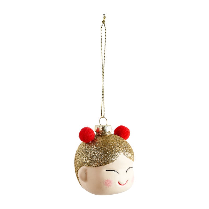 Kerstbal Dewi - glas - 8 cm