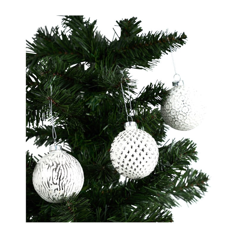 Kerstballen - wit - 3 stuks