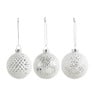 Kerstballen - wit - 3 stuks