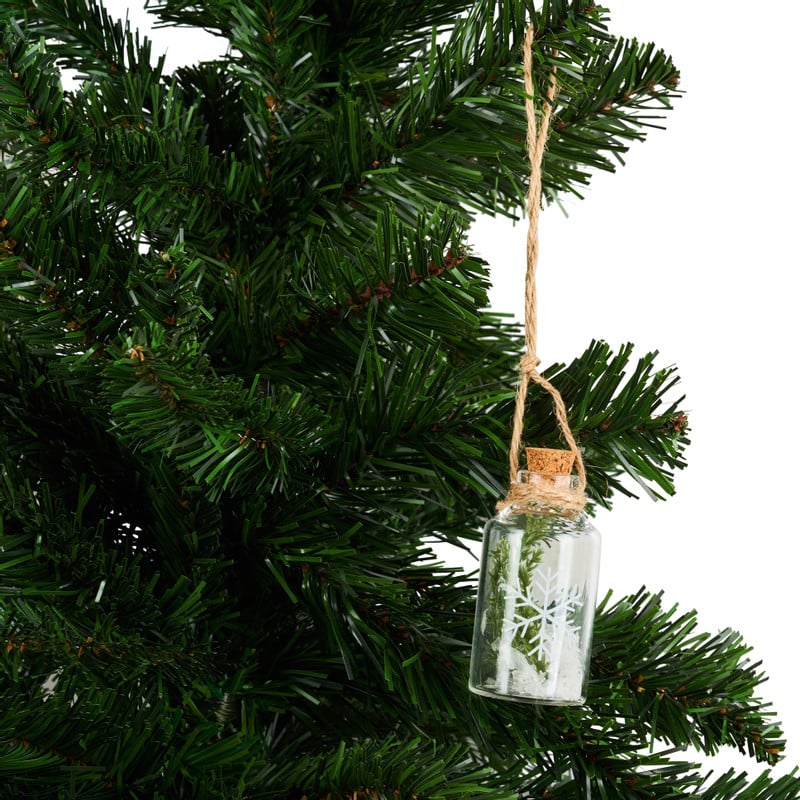 Hanger met flesje - glas - 12 cm
