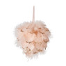 Kersthanger veren - roze - ø11 cm