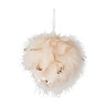 Kersthanger veren - wit - ø11 cm