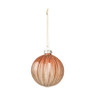 Kerstbal oranje - 8 cm - glas