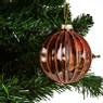Kerstbal oranje - 8 cm - glas
