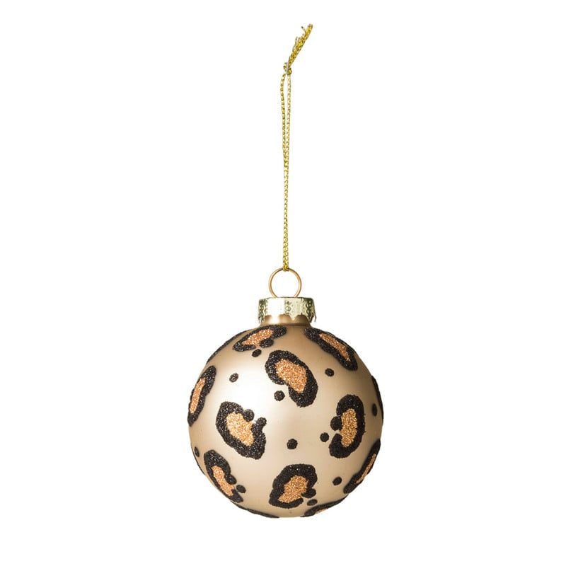 Kerstbal luipaard - diverse varianten - 7 cm
