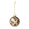 Kerstbal luipaard - diverse varianten - 7 cm