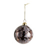 Kerstbal vlek - donker bruin - 8 cm
