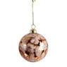 Kerstbal vlek - licht bruin - 8 cm