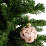 Kerstbal vlek - licht bruin - 8 cm