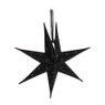 Hanger ster velvet - zwart - 20 cm