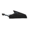 Hanger ster velvet - zwart - 20 cm