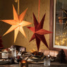 Hanger ster velvet - zwart - 20 cm