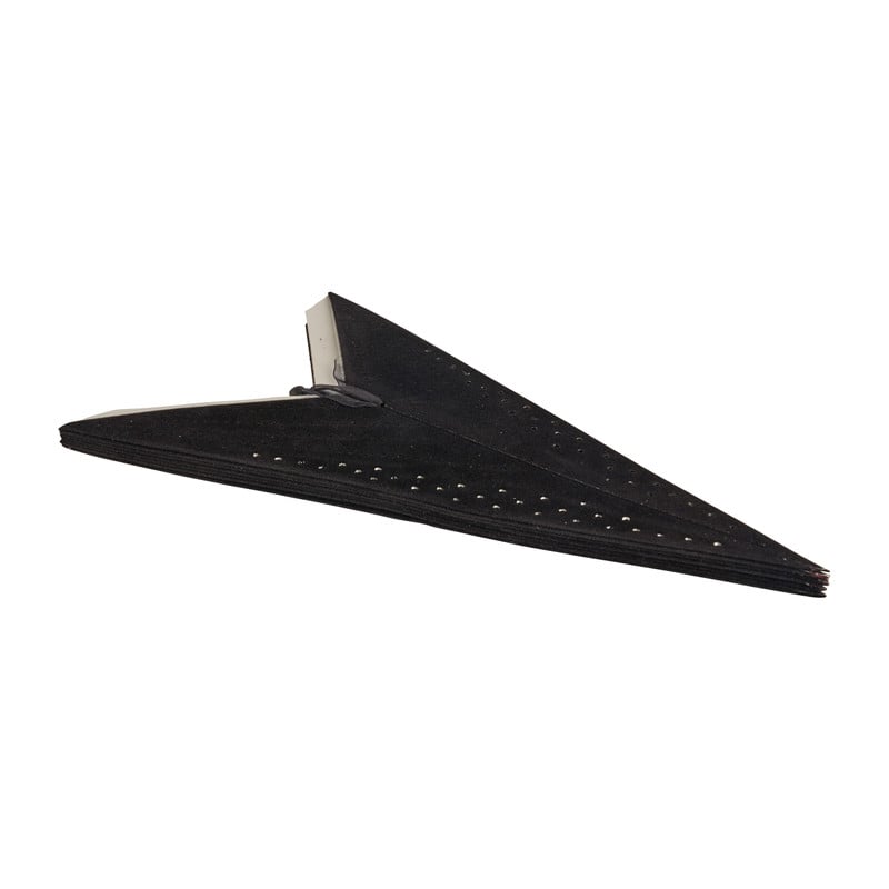 Kerstster velvet met led - zwart - 60 cm