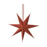 Kerstster velvet met led - bruin - 60 cm