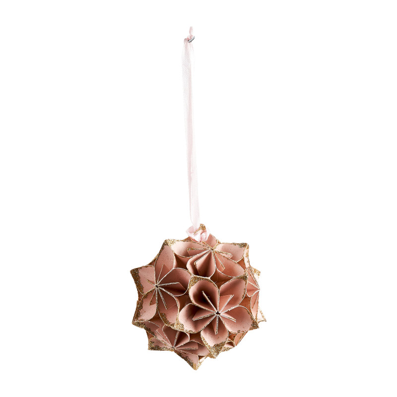 Hanger bloem - roze - rood - 10 cm