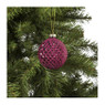 Kerstbal - paars - 8 cm