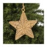Kersthanger ster - bruin - 20 cm