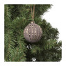Kerstbal - goud/bruin - 8 cm