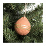 Kerstbal van recycled katoen - terra