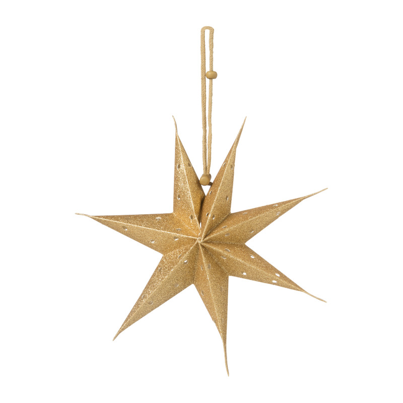 Papieren ster - goud - ⌀20 cm 