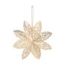 Kersthanger sneeuwvlok - wit/goud - 20 cm