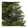 Kersthanger ster - blauw - 15 cm