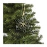 Kersthanger ster - blauw - 15 cm