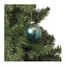 Kerstbal zon - blauw - Ø8 cm 