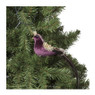 Vogel met kroon op clip - paars