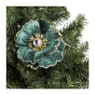 bloem op clip - groen - 14 cm