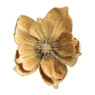 bloem op clip - geel - 14 cm
