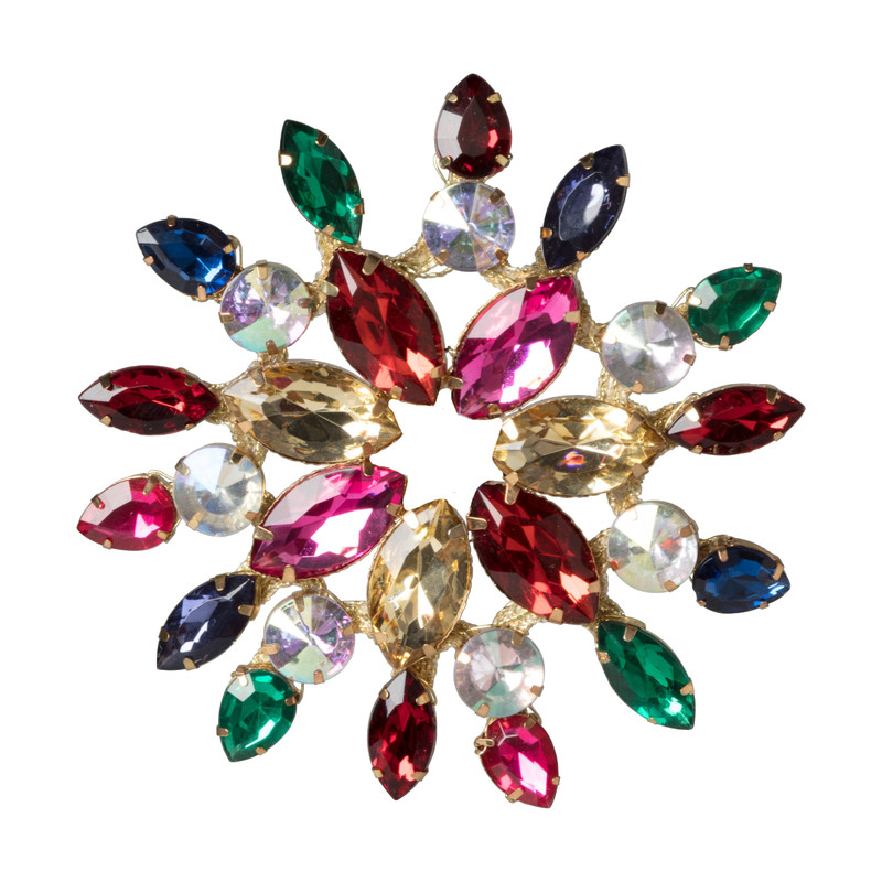 Kersthanger diamanten - kleurrijk - 13x13 cm