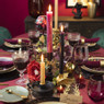 Kerstclip bloem - rood - 13x13 cm