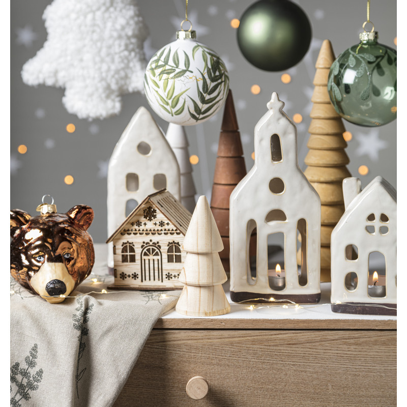 Kerstbal - mat groen - ø8 cm