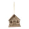 Kersthanger houten huisje - 8.5x6x8.3 cm  