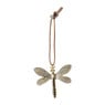 Kersthanger libelle - goud - 6x5 cm 