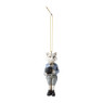 Kersthanger hond in pak - blauw 