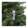 Kersthanger hond in pak - blauw 