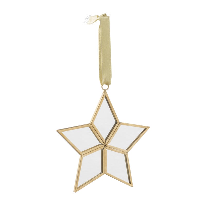 Kersthanger ster spiegel - goud  