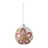 Kerstbal bloem - wit 