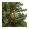 Kerstbal gedraaid glas - geel 
