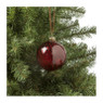 Kerstbal gedraaid glas - rood 