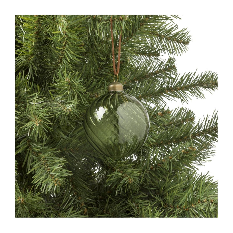 Kerstbal gedraaid glas - groen