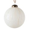 Kerstbal druipend - wit 