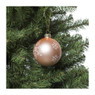 Kerstbal sneeuwvlok - roze - ⌀8 cm