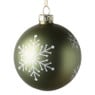 Kerstbal sneeuwvlok - groen - ⌀8 cm