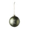 Kerstbal sneeuwvlok - groen - ⌀8 cm