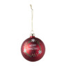 Kerstbal merry christmas - rood - ⌀8 cm